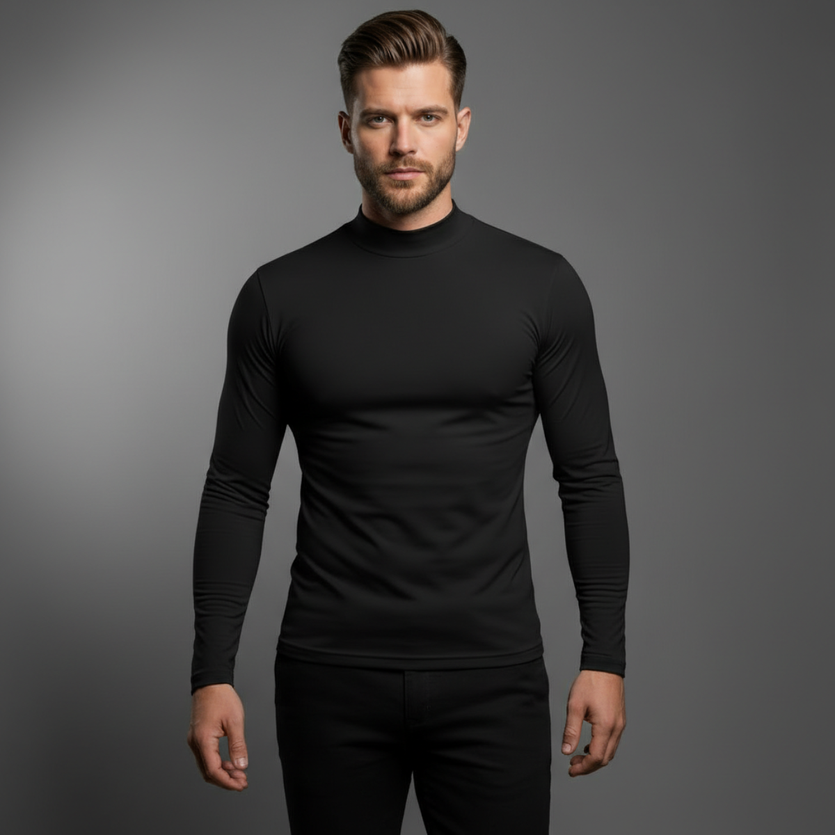 Base Mock Neck – Black